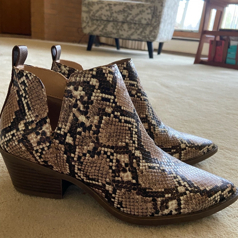 Snake Skin Booties